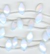 16 inch strand of Synthetic Fire Opal Oval Drops